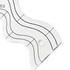 Quilters Ruler Clear Acrylic Wavy Patchwork Templates Clear Acrylic Quilting Rulers Quilters Rulers for Sewing Machine