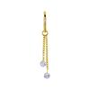 Charm Chain With White Zircons - Gold - D-071 25 Mm