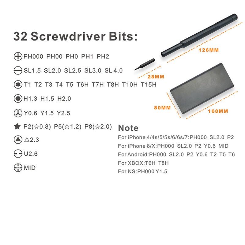 63 in 1 Precision Screwdriver Set Magnetic Hex Phillips Torx Bids for Xiaomi/Huawei/iPhone Laptop Repair Tools Kit