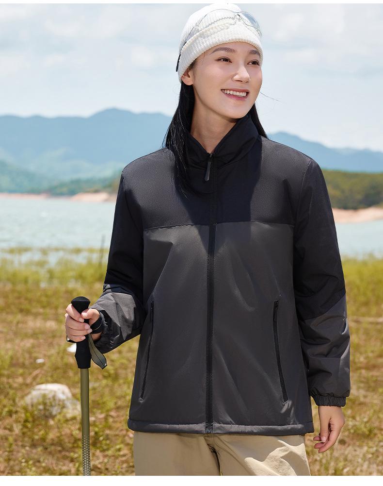 Men's Fleece-Lined Windbreaker: Custom Logo, Warm Work Jacket for Autumn/Winter