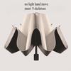 Windproof Folding Umbrella with LED Light Lively Life Inverted Umbrella with Teflon Coating and Reflective Stripe 10 Reinforced Ribs