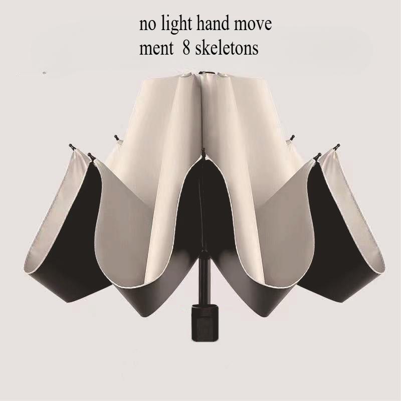 Windproof Folding Umbrella with LED Light Lively Life Inverted Umbrella with Teflon Coating and Reflective Stripe 10 Reinforced Ribs