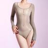 Sexy Women 5D 912 Pin Bodysuit Sheer See Through Oil Glossy Shiny Elastic Tights Thong Yoga Shaping Leotard Maid Dance Wear