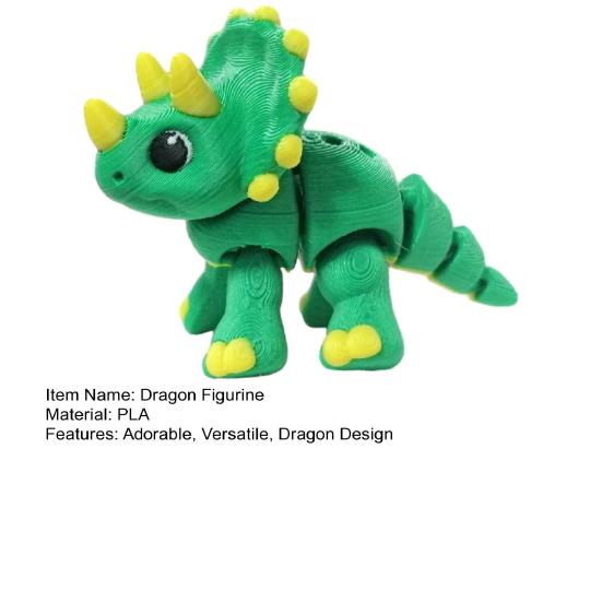 Umbra Studio Gelenkiger Drachen Schlüsselanhänger, Niedlicher Dinosaurier Schlüsselanhänger mit Beweglichen Gelenken, Flexibles 3D Gedrucktes Tier Anhänger für Rucksack Geschenk