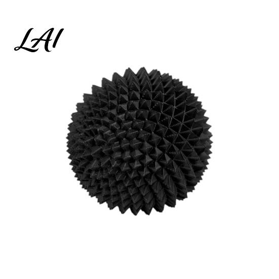 Finger Exercise Ball 3D Printed Spiky Massage Balls Portable Mini Porcupine Stress S чёрный