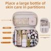 Luxury Pu Leather Large Capacity Women Cosmetic Bag Travel Makeup Organizer Pouch Tote Tolietry Zipper Storage Bag For Gift