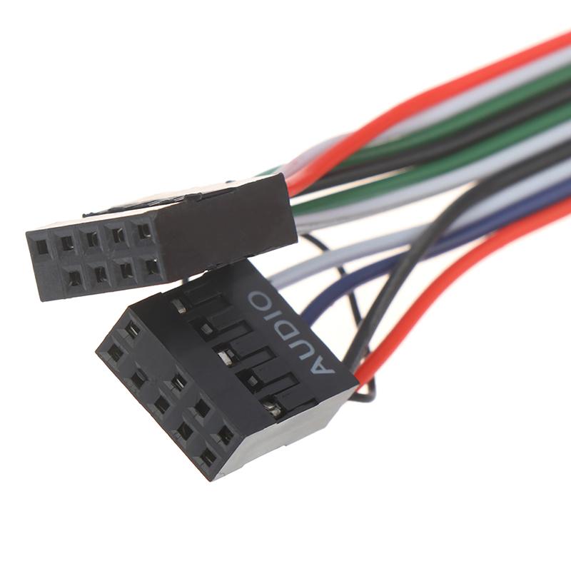 2 USB-PC-Computergehäuse 6,8 cm Frontpanel USB-Audioanschluss Mikrofon Kopfhörerkabel