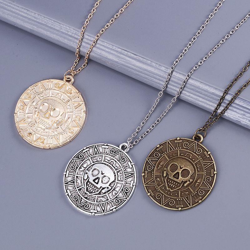 Stunning Pirates Of The Caribbean Aztec Coin Medallion Necklace For That Special Occasion