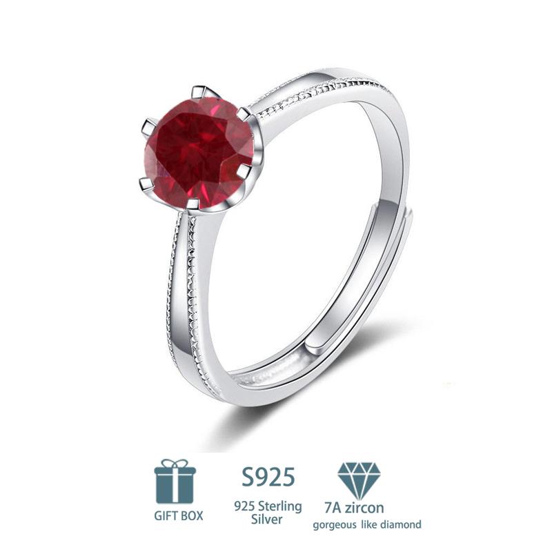 Tancise Classic 925 Sterling Silver 7A Zircon Moissanite Ring for Ladies Jewelry Women Wedding Party Gifts