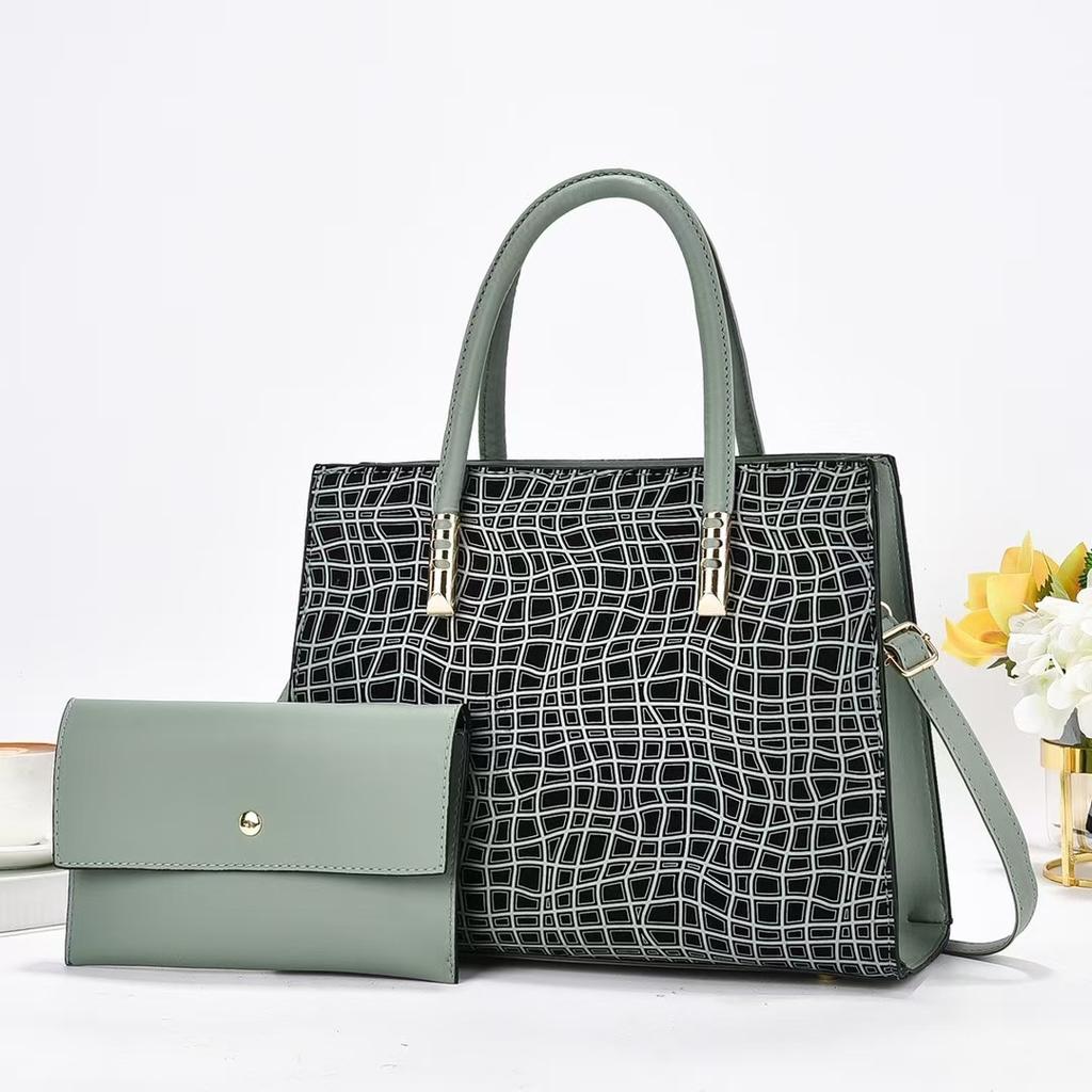 Luxury Design Tote Bag for Women, Leather Business Office Work Commuting Female Shoulder Bag with Small Clutch Handbag Purse