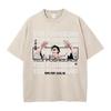 Anime Jujutsu Kaisen T-skjorter Vintage Vasket T-skjorte Harajuku Oversize Bomulls-T-skjorte Bomull Mote Streetwear Unisex Topp