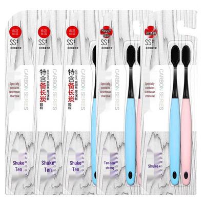 Shuke Bincho Charcoal Bristle Toothbrush 10-Pack
