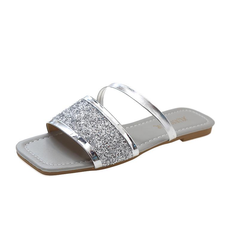 

Wish independent station 2025 летние новые тапочки большого размера женские сандалии на плоской подошве женские 43