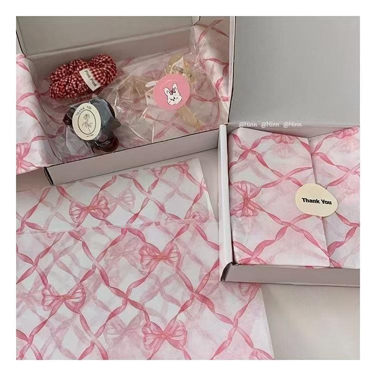 Heart Bow Pear Fresh Flower Gift Wrap DIY Decorative Paper