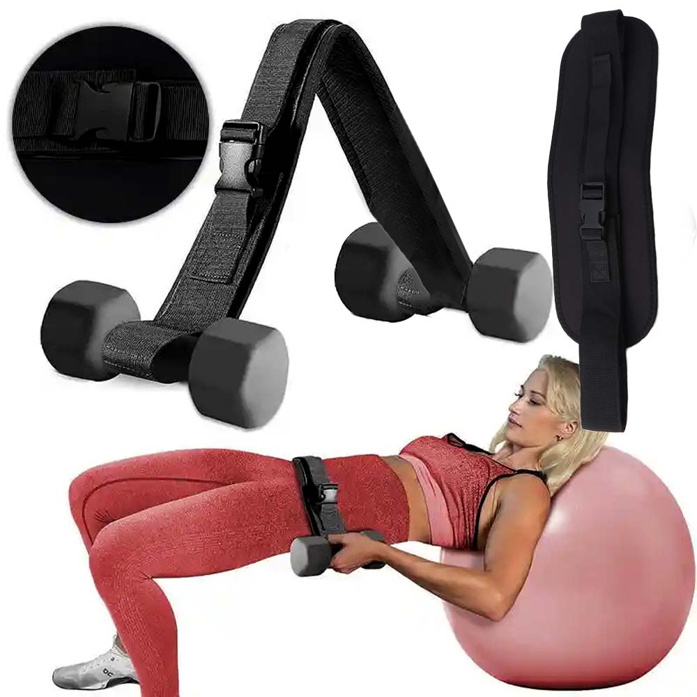 Bande d'haltère réglable robuste Poignée antidérapante Coussinet pour Hip Thrust Taille Exercice
