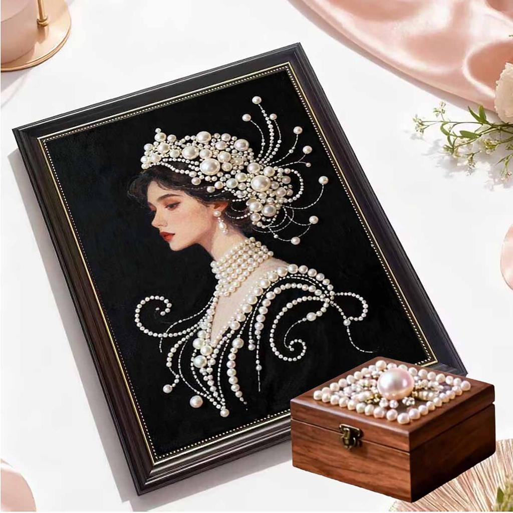 DIY Prinzessin Perlenkunst Malerei für Heimwanddekoration Perlen Edelstein Bilder Kunsthandwerk für Erwachsene/Anfänger Geschenkidee Heimdeko Ohne Rahmen