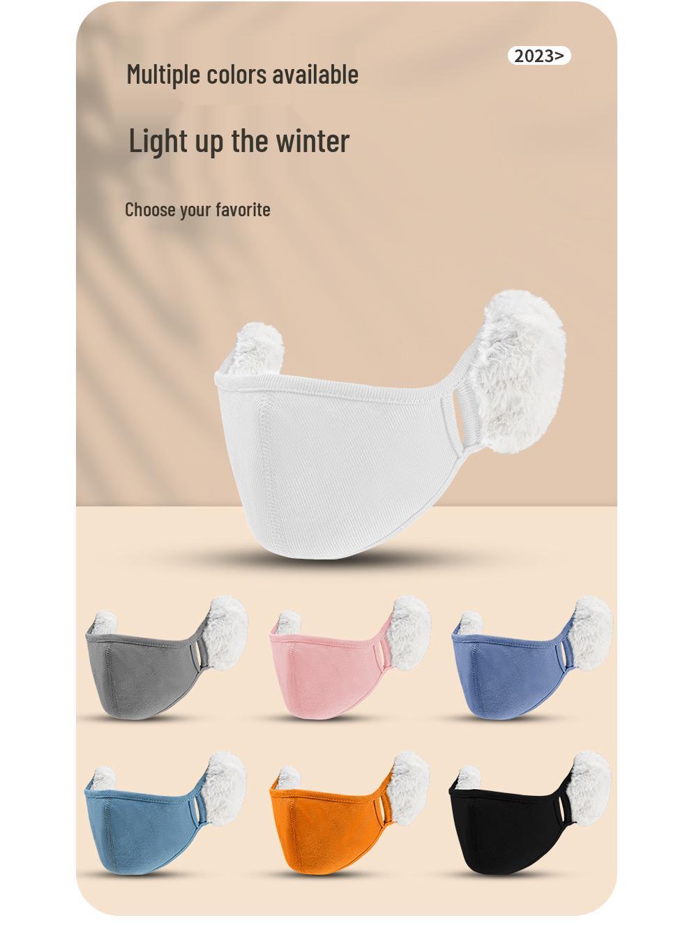 

Женские зимние 2025 ветрозащитные хлопковые наушники-маска с флисовой подкладкой