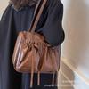 Commuter Retro Underarm Bag Women's 2025 New Autumn Simple Tote Bag Large Capacity Shoulder Pleated Briefcase