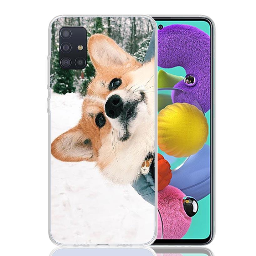 Cute Lovely Corgi Dogs Phone Case For Samsung Galaxy A52 A42 A32 A22 A12 A51 A50S A40 A30S A20E A10S A41 A31 A21S A11 A72 A71 A7