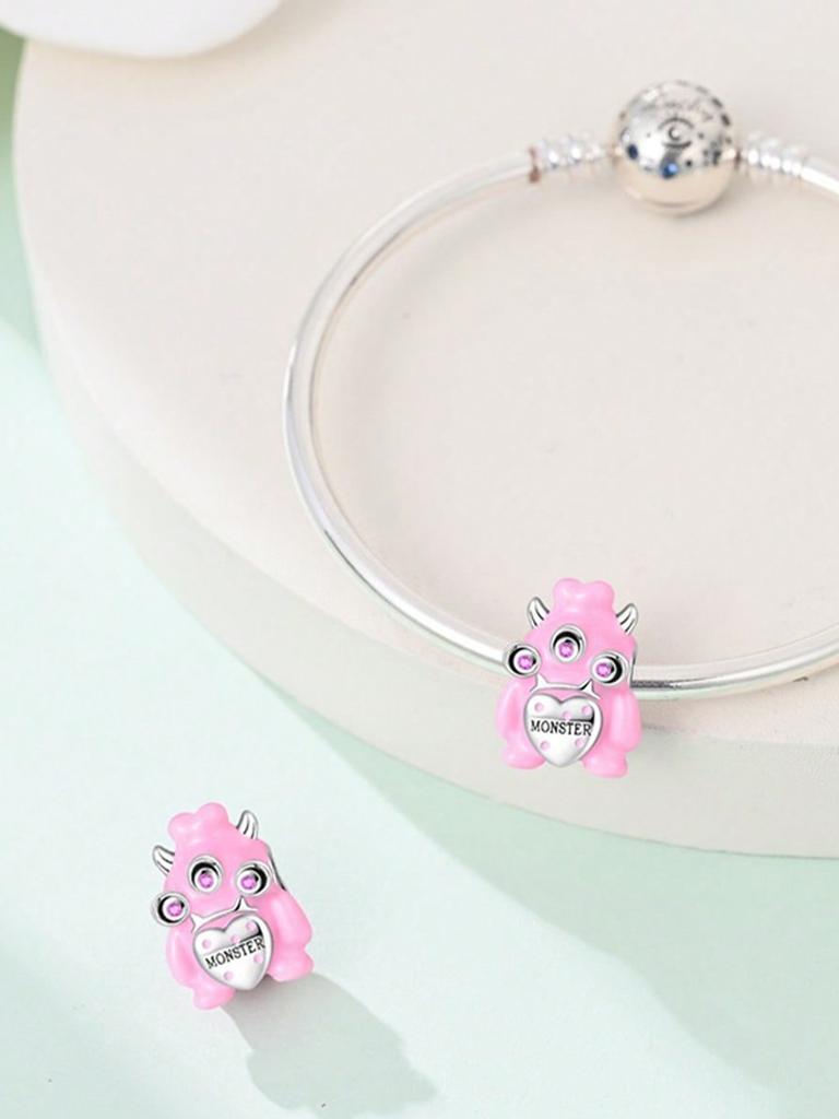 Copper Plated Original Charms Cute Little Monster Beads Fit Bracelet Women'S Jewelry Gift