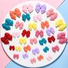 Simulation Bow Resin Accessories,10pcs Frosted Bow Tie DIY Handmade Mobile Phone Case Accessories,Material Package Accessories.