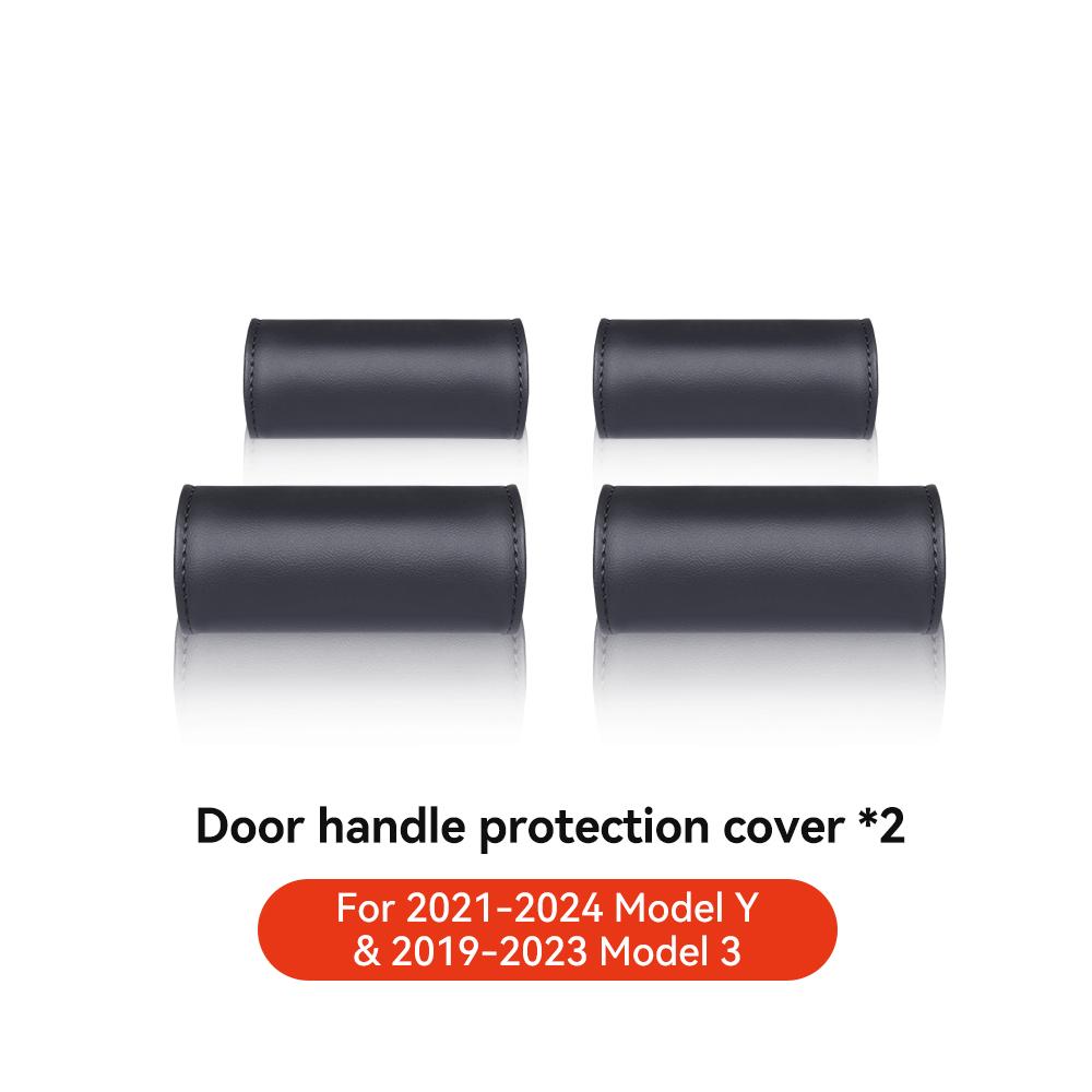 YZ Door Handle Gloves for Tesla Model 3 Y Highland 2025-2025 Handle Protection Holster Nappa Leather Handlebar Grip Cover