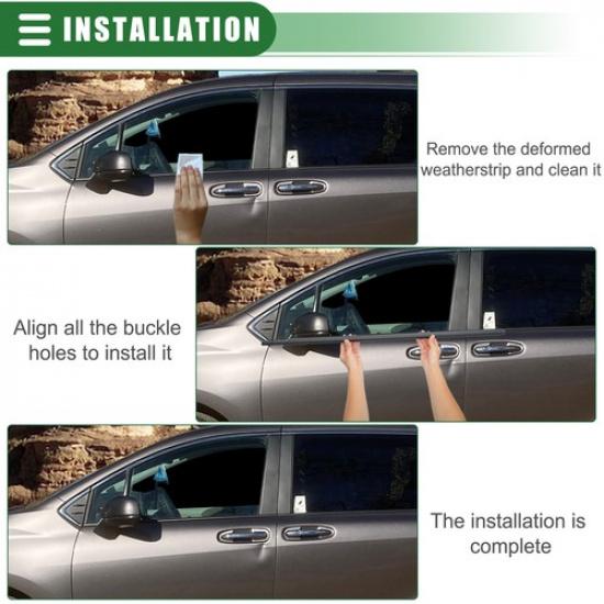 Pack of 1 For Toyota Sienna 2011- Front Left Door Window Belt Weatherstrip