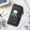 Cool Skull Print Wallet Card Holder Long Purse Forever Style