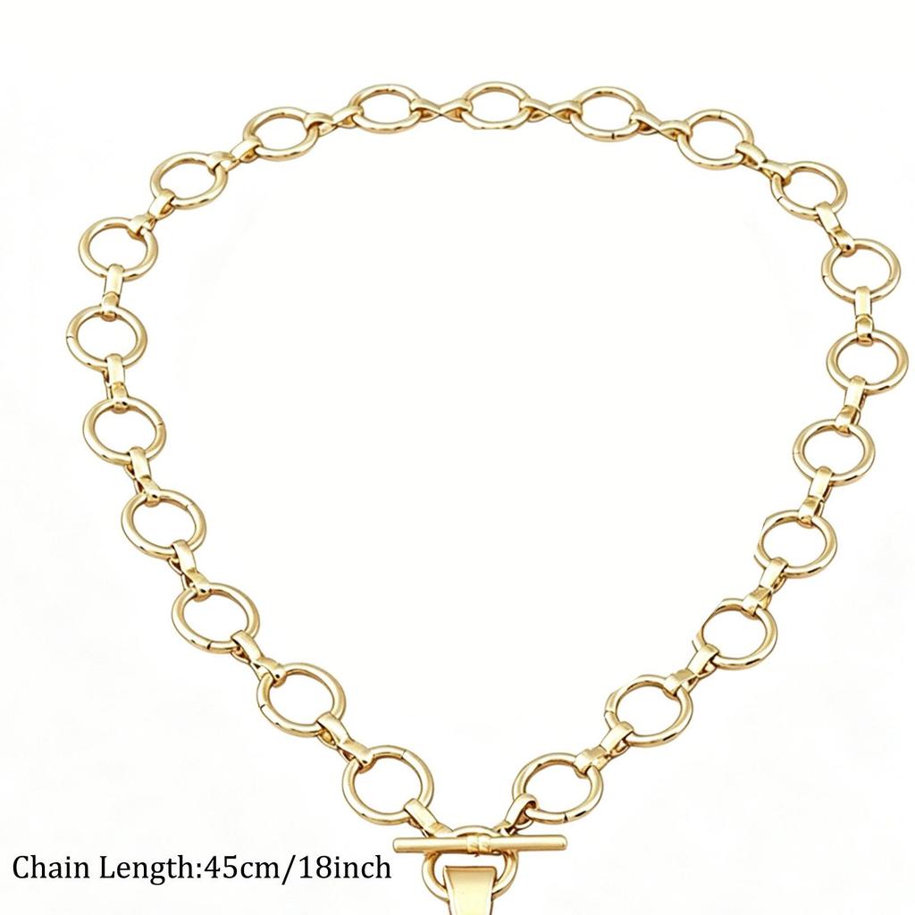 Matte Gold Irregular Pendant Necklace: European & American Fashionable Alloy Clavicle Jewelry
