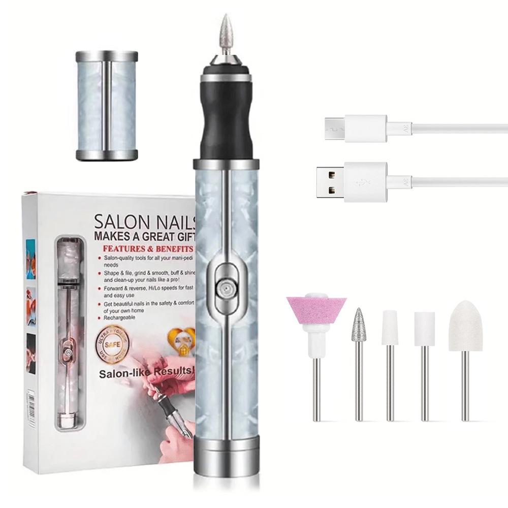 Electric Professional Nail Drill Set Rechargeable Portable Scrub Machine Nail Sharpening Home Professional Salon Nail Art Set