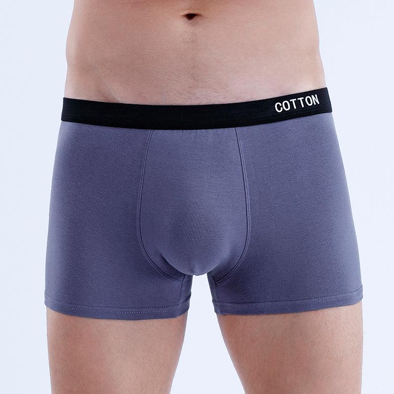 Men's 3D Printed Mid-Waist Cotton Boxer Briefs with U-Convex Design