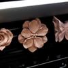 Retro Flower Car Air Outlet Aromatherapy Fancy Niche Style Camellia Car Vent Fragrant Stone Aroma Diffuser