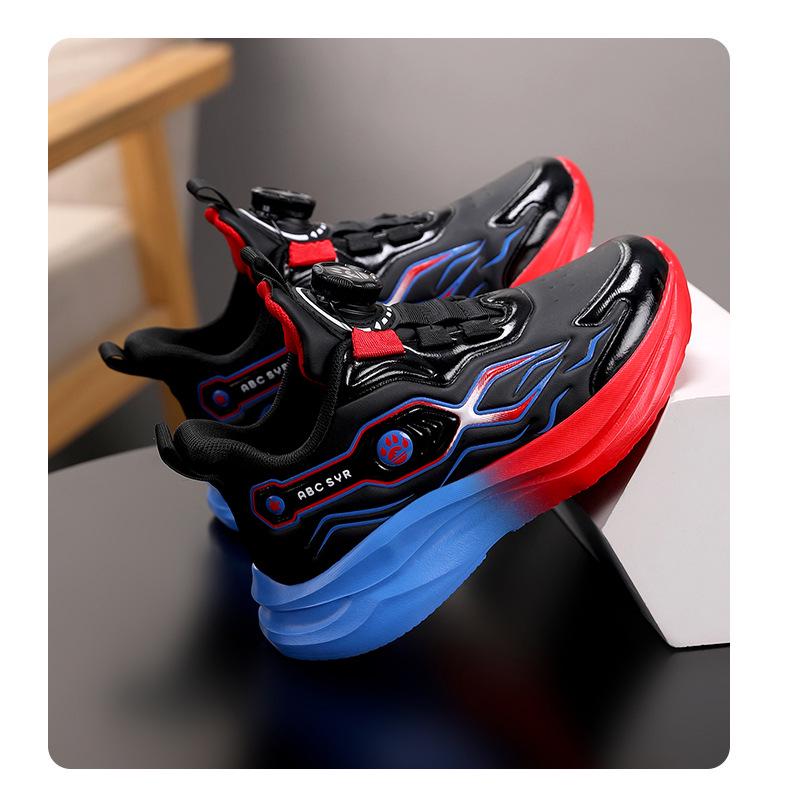 2025 Boys' Non-Slip Leather Basketball Shoes for Older Children & Primary School – Autumn/Winter Style for Running