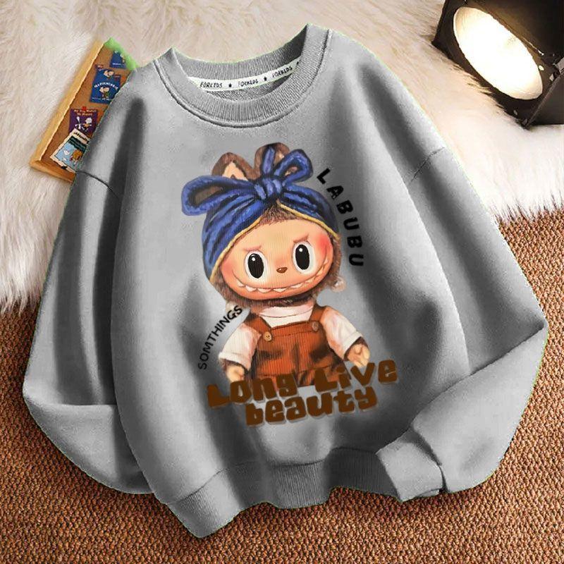 Cute Round-neck Hoodies for Children, Long-sleeved Loose Hoodies for Boys and Girls In Spring and Autumn