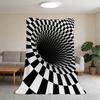 Dimensional Blanket Black Super Hole Warm Comfortable Plush Three Throw Blanket Child Home Sofa Bedroom Gift