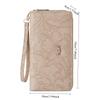 Double-pull wallet women's new embossed high-end fashion multi-card double-layer clutch bag