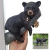 Black Bear Cub Statue Cub Napping & Hanging Out Faces Figurine Resin Funny Baby Bear Statue Black Bear Cub Tree-Mounted Ornament
