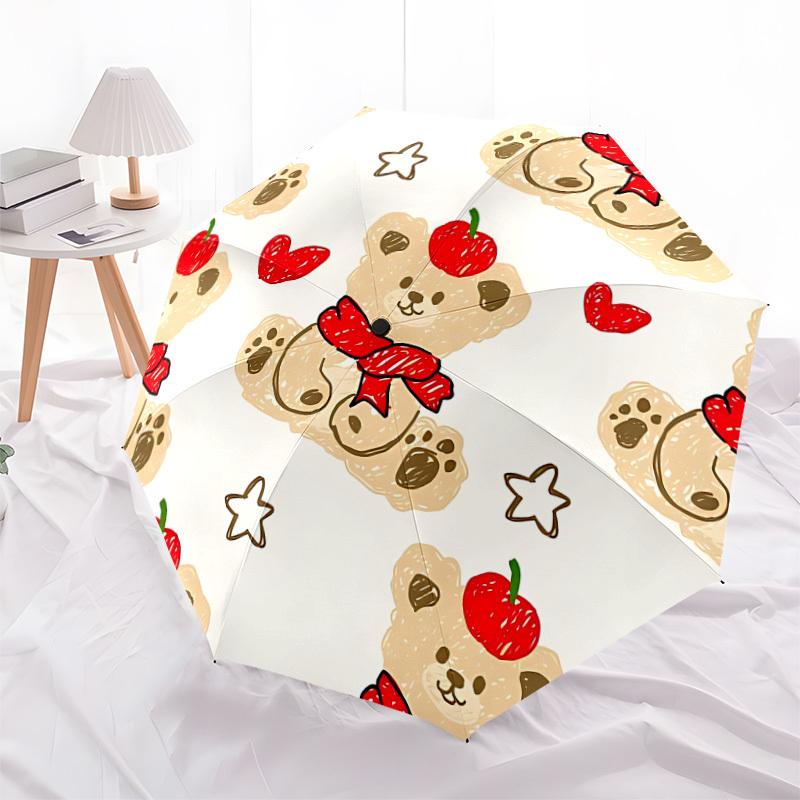 1pc Bear, Apple Automatic Open/Close Umbrella, Formal Events - Ideal Gift for Family or Friends, Outdoor Accessory yy251211154