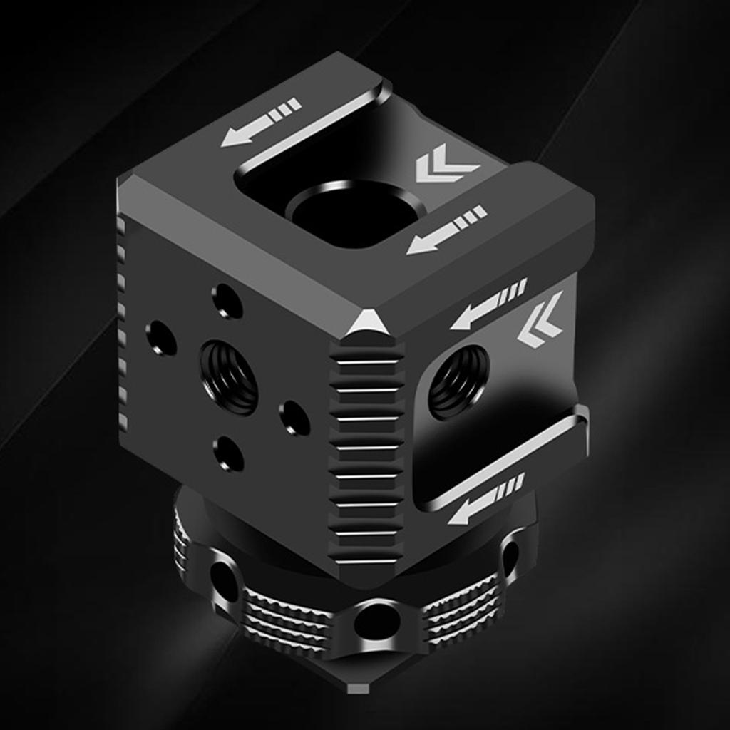 Triple Hot Shoe Extension Bracket 1/4'' Screw Adapter Extend Microphone Fill Light Monitor Magic Arm Camera Accessories