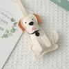 Cute Pu Leather Puppy Bag Charms Cartoon Design Soft Texture For Backpack Key Dog Lovers Gifts