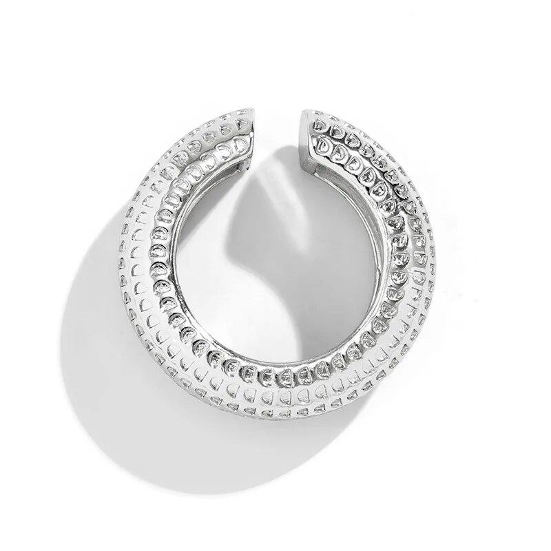 Punk Thick Ear Clip for Women Without Piercing Geometric Clip Earrings Simple Ear CuffJewelry  Personality Jewelry Metal Accessories