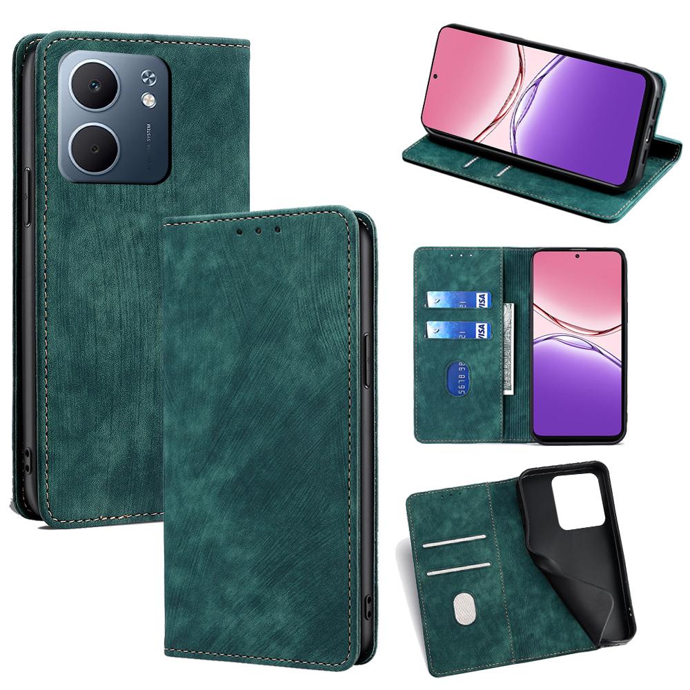 For Oppo A5x 5G Case RFID Blocking Wallet Foldable Stand Leather Phone Cover