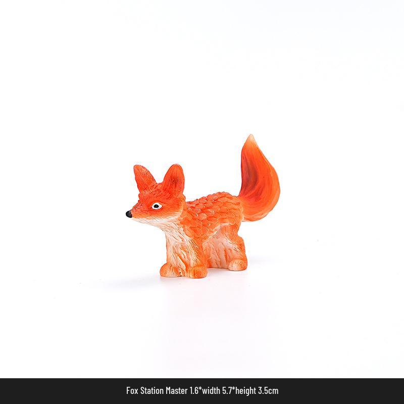 Prince Cute Handmade Fox Mengli Doll Resin Ornament - Birthday Cake or Desktop Decoration