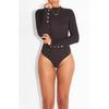 Premium Quality Long Sleeve Basic Jersey Bodysuit For Effortless Versatility