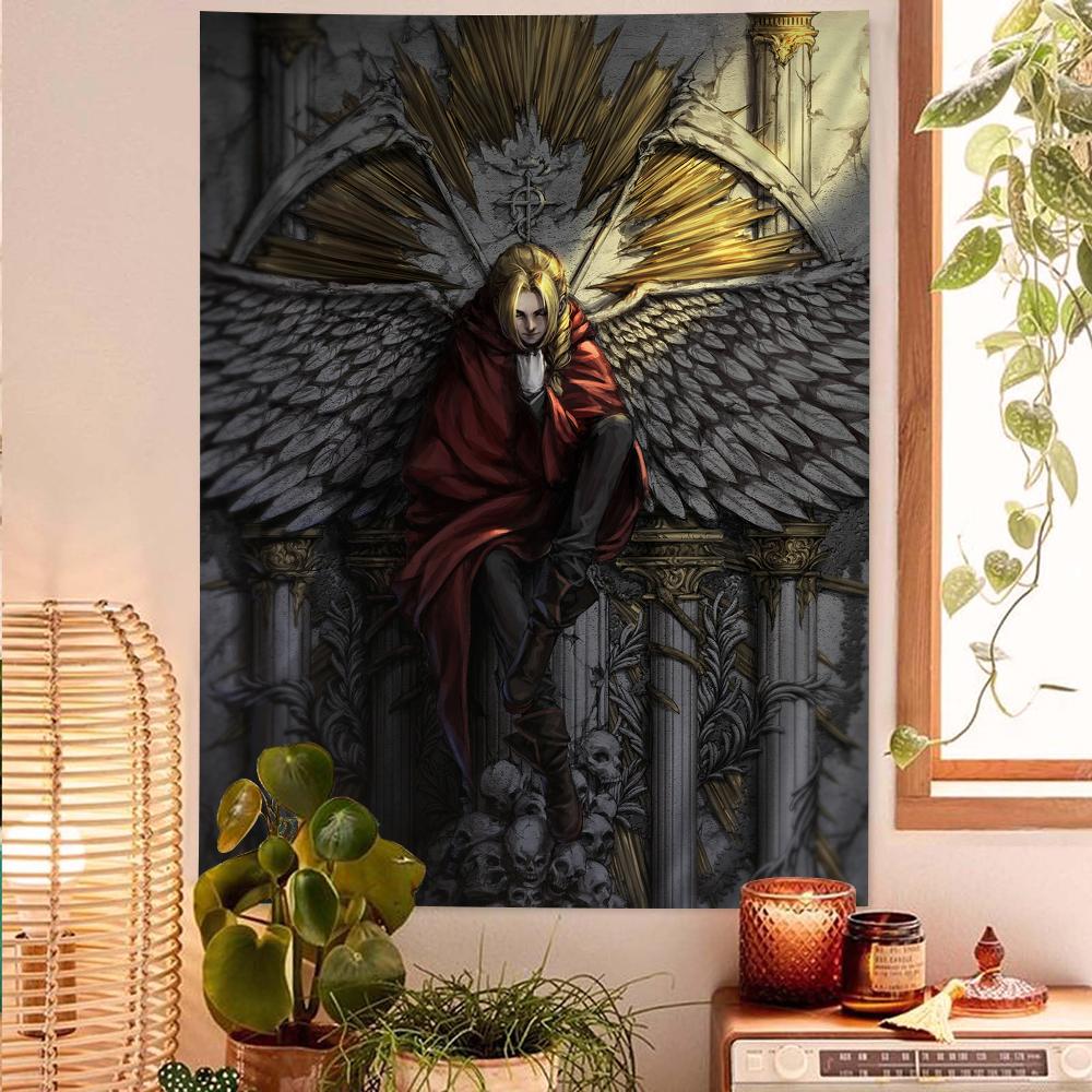 Textilien Unisex Fullmetal Alchemist Anime Tapestry Art Science Fiction Room Home Decor Wall Art Decor