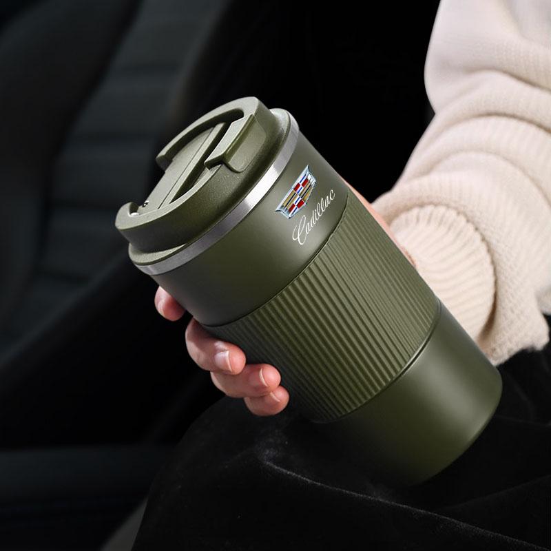 Stainless Steel Coffee Thermos Mug Vacuum Flask Travel Thermal Cup For Cadillac XT5 XTS CTS BLS SLS DTS SRX Escalade Tiburon Deville
