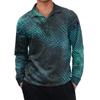 Men's Casual Retro Small V-neck Long-sleeved Top