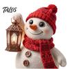 Festival Atmosphere Decor Christmas Snowman with Lantern Window Cling, Cute Static Glass Sticker, PVC Seasonal Clings Reusable Sticker for Doors