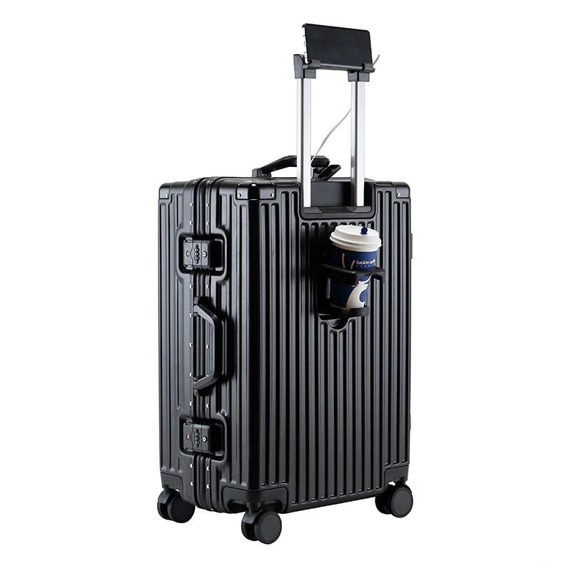 OEING Multifunctional Aluminum Frame Rolling Suitcase 28 Inch