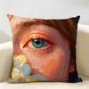 Handsome Fashion Pretty Cushion Cover Natural Linen Organic Fabric DoubleSided Printing Room Sofa Decor Pillow Case
